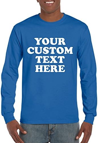 Customized YOUR TEXT HERE Personalized LONG SLEEVE T-shirts Unisex Youth/Adult Novelty