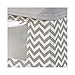 mDesign Medium Fabric Stackable Closet Storage Organizer Box, Front Window/Lid - Bedroom, Office, Mudroom Organization, Hold Clothes, Blankets, Linens, Spira Collection, 4 Pack, Taupe/Natural Chevron