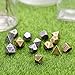 Jovitec 14 Pieces Metal Solid Zinc Alloy Game D&D Dices Set Durable Polyhedral Dice with Printed Numbers and Velvet Storage Bags for Game, Dungeons and Dragons, RPG, Math Teaching (B)