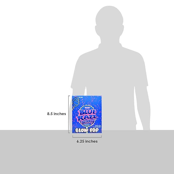 CHARMS BLOW POP LOLLIPOPS – INDIVIDUALLY WRAPPED DUAL CANDY AND GUM SUCKERS – PEANUT FREE, GLUTEN FREE – BULK TREAT FOR KIDS AND ADULTS – BLUE RAZZ BERRY, 48 COUNT (PACK OF 1)