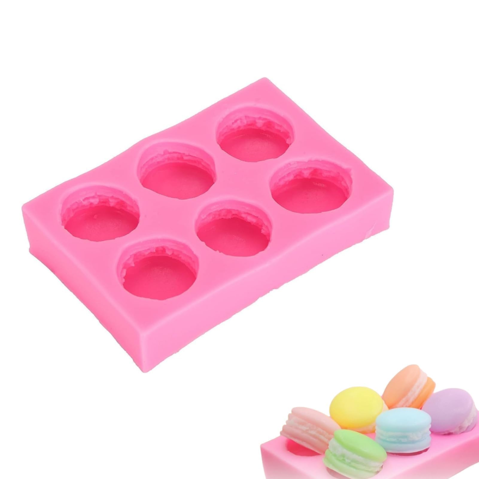 Silicone Macaroon Molds, Cute 3D Macaron Silicone Mold Mini Hamburger Molds Silicone Soap Molds for Fondant Cake Cupcake Decorating