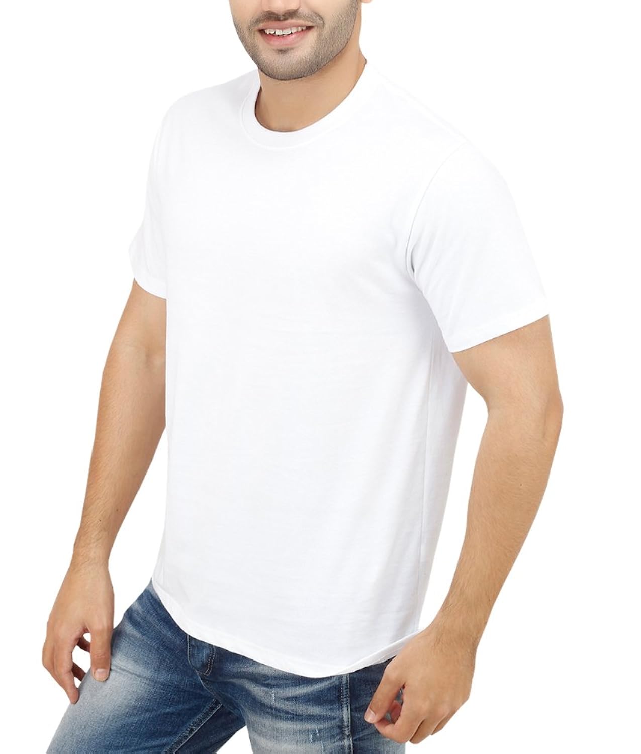 neevov men's cotton round neck t-shirt