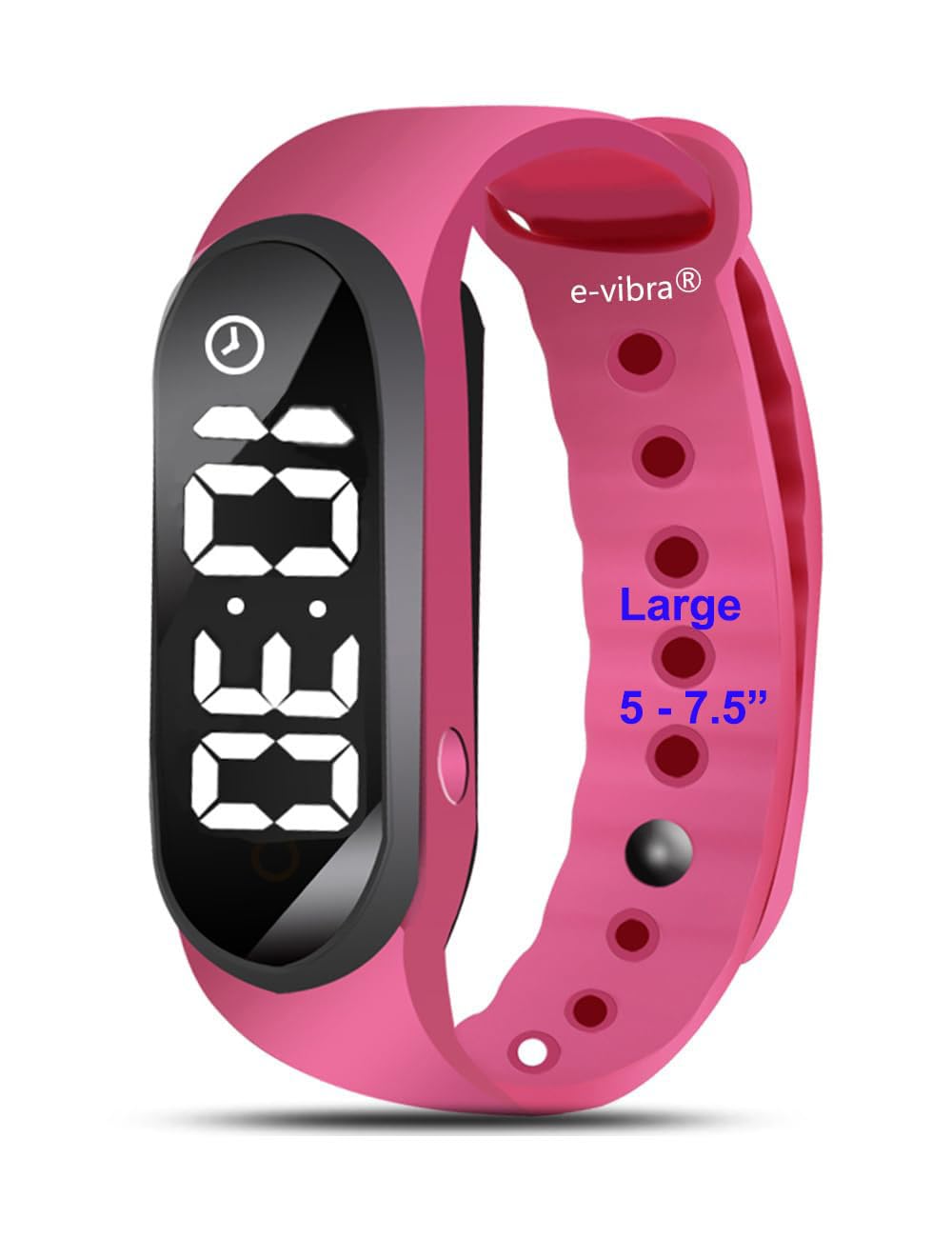 e-vibra Premium Potty Training Watch - Silent Vibrating Alarm Reminder Watch for Boys/Girls - with timer and 12 Daily Alarms (Hot Pink)
