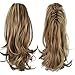 Sofeiyan 14 inch Curly Synthetic Hair Piece Ponytail Extension Drawstring on a Claw Clip Attachment Natural Looking for Women Light Golden Brown & Pale Golden Blondethumb 1