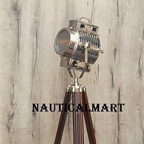 Nauticalmart Hollywood Style Tripod Floor Lamp Spotlight Corner