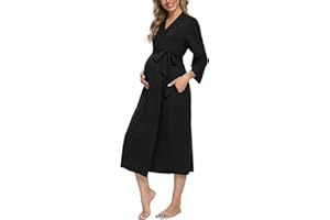 Xpenyo Women's Maternity Sleepwear,Labor/Delivery/Nursing/Hospital Nightgown Kimono Robes Long Pregnancy Loungewear
