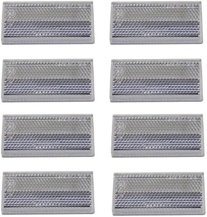 Amazon 車検対応 角型反射板 リフレクター 白 ８枚セット Eマーク認証品 船舶用トレイラーパーツ 車 バイク