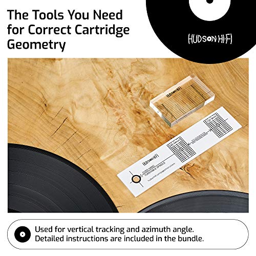 Hudson HiFi Turntable Cartridge Stylus Alignment Protractor Kit