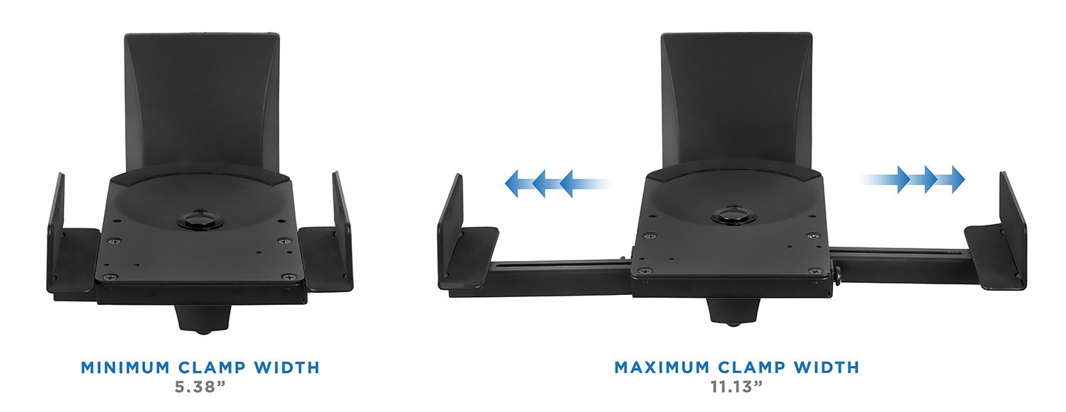MountIt! Speaker Wall Mounts, Pair of Universal Side Clamping