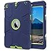 ULAK iPad Mini 2 Case,iPad Mini 3 Case,iPad Mini Retina Case, Anti-Slip Shock-Absorption Silicone High Impact Resistant Hybrid Three Layer Protective Case Cover with Separate Kickstand - Navy Blue
