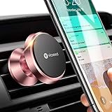 Car Phone Mount, VICSEED Magnetic Phone Car Mount Magnet Air Vent Mount Phone Holder for Car Compatible with iPhone Xs Max XR X 8 Plus 7 Plus 6, Samsung Galaxy S10 S10+ S10e S9 S8 - Rose Gold