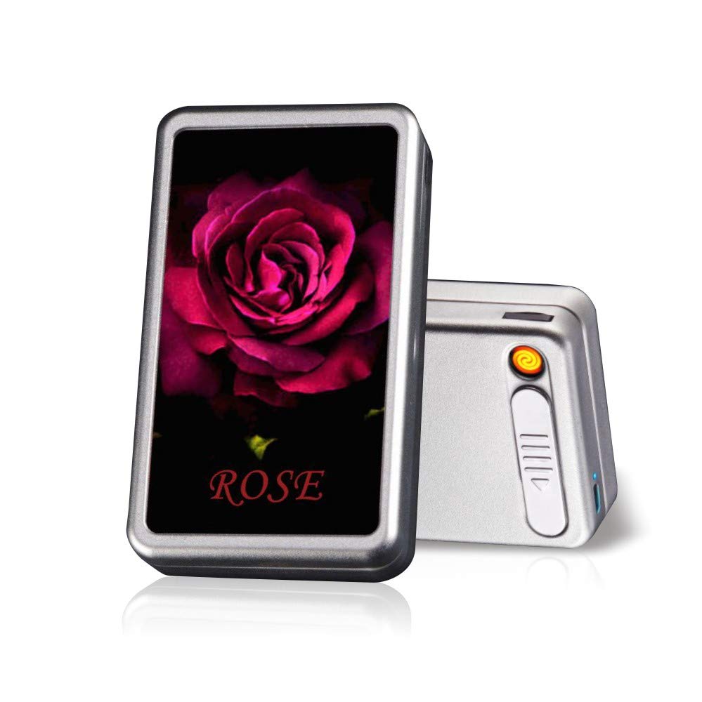 Cigarette Case with Lighter Built in USB Lighter Cigarette