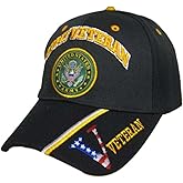 Artisan Owl Officially Licensed US Army Veteran and Emblem Embroidered Baseball Cap