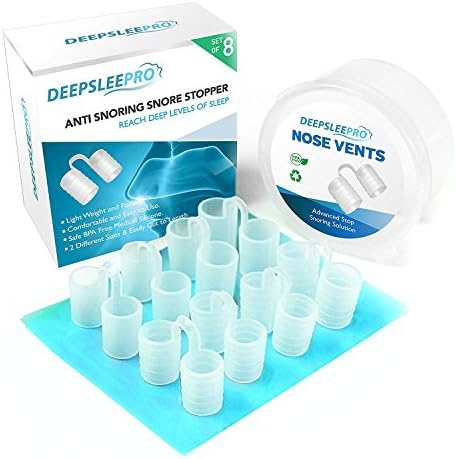 Deepsleepro Anti Snoring Nose Vents Device.Comfort &amp; Relief for Your Snoring &amp; Nasal Congestion (Set of 8)