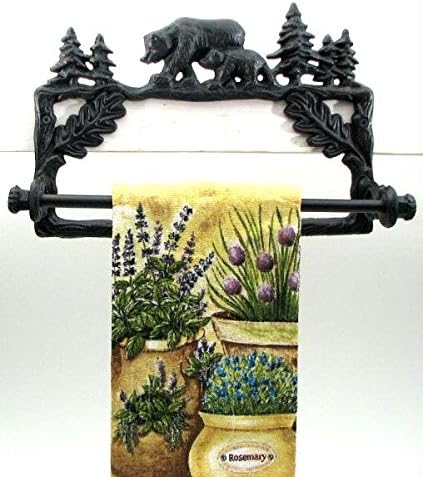 International Wholesale Gifts 0154-17381 Bear Cast Iron Towel Holder