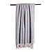 DII Rustic Farmhouse Double Diamond Woven Throw, 50x60, French Blue