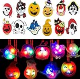 AISENO Halloween LED Light up Necklace 15PC Party Favors Set for Kids Goodie Bag Filler Gift Package