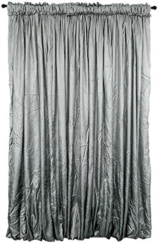 Edie Decorative Curtain Panel, Grey, 108"