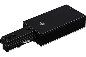 LEONLITE H Track Live End Feed Connector, H Type Single Circuit 3-Wire-1 Track Lighting Kit, UL Listed, Flame Retardant Mater