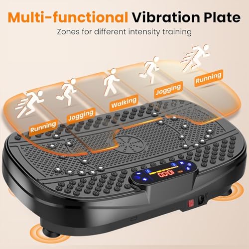 DMG Vibration Plate Exercise Machine, Lymphatic Drainage Machine for Weight Loss, Full Body Workout Vibrate Fitness Platform, Helps Toning Shaping Wellness Home Gyms Workout