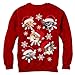 Lost Gods Ugly Christmas Sweater Cat Snowflakes Mens Graphic Sweatshirt