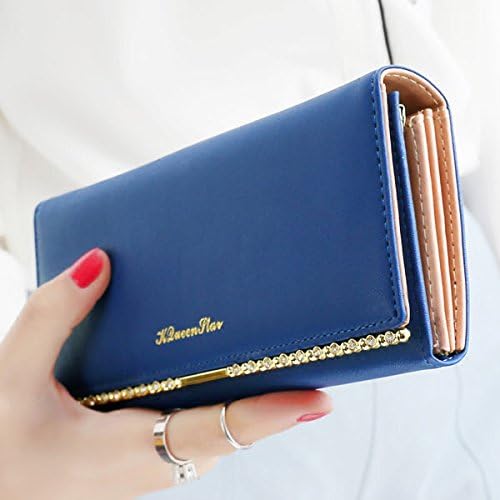 Amazon かわいい レディース財布 ロングウォレット 長財布 Kq355 ネイビー ノーブランド品 財布