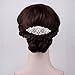 Fairy Moda Long Crystal Floral Bridal Wedding Hair Comb Silver Tone for Women (Width 4 1/8
