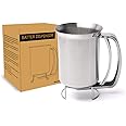 Stainless Steel Pancake Cupcake Batter Dispenser - Great for Cupcakes Belgian Waffles Crepes Muffin Baking (800ml)
