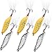 Sougayilang Fishing Spoons Hard Fishing Lures Treble Hooks Salmon Bass Metal Fishing Lure Baits 1/2 OZ