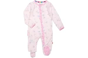Magnetic Me Girls Modal Magnetic Baby Footie Pajamas | Silky Soft Modal Fabric | Baby Sleepers Available Sizes PRE - 24M