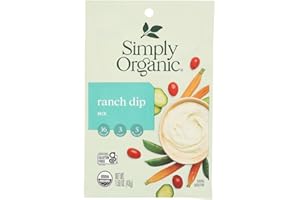Simply Organic Ranch Dip, Certified Organic, Gluten-Free | 1.5 oz | Pack of 3