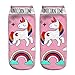Zmart Funny Unicorn Gifts for Women & Teen Girls - Rainbow Ankle Socks & Pride Socks