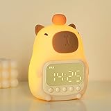 Capybara Alarm Clock with Night Light for