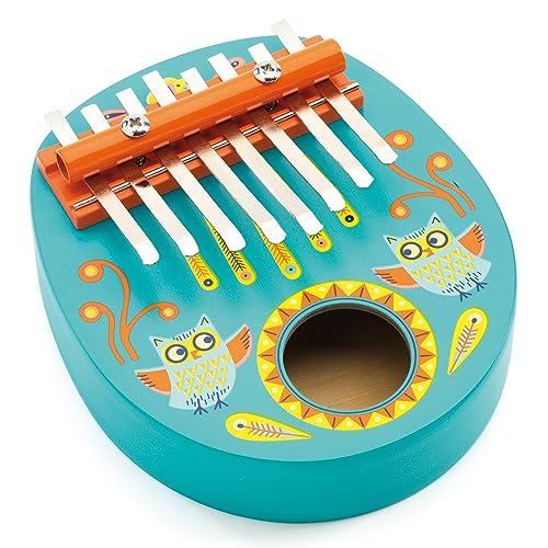 DJECO Animambo Kalimba - Safe Music Instrument for Kids, Cute Educational Toddler Musical Toy for Motor Skills, Creativity, Imagination & Rythym - Toys for 4+ Years Girls & Boys