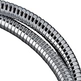 Wirquin 60720790 Metal Shower Hose 1.5m Hydrotherapy Chrome Stainless Steel view 2