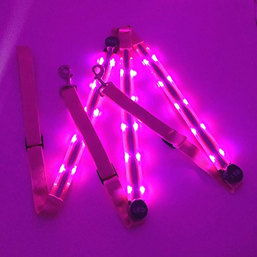 Upgraded LED Horse Breastplate Collar, USB Rechargeable Equestrian Riding Horse Bridle Halter Safety Light Horses Neck Belt Equipment Horsing Accessory - pink