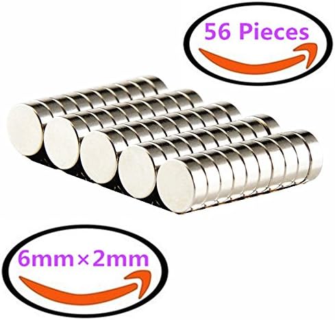Prefect Refrigerator Magnets For Fridge Modern Stainless Steel Silver Round Magnets Fridge Small metal Magnets Craft, Dry Erase Board Office Miniatures Durable Photo Rare Earth Magnets,56 Pieces