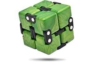 BroMoCube QY Infinity Cube Descompression Toy Puzzle Cube Blocks Finget Toy Best for Anti Stress Anxiety (Emerald Green)
