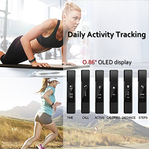 image for TechCode Fitness Tracker HR, Activity Tracker Watch with Heart Rate Mo