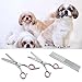 Dog Grooming Scissors, JeeMax 5 Pcs Professional Pet Grooming Scissors for Dog Cat Body Face Ear Nose Trimming- Stainless Steel Shears with Pouch and Clean Cloth