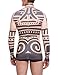 COOFANDY Menâ€s Hip Hop Tattoo Tribal Maui Slim Nude Shirt