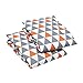 Bacati Triangles 2 Piece Crib Fitted Sheet, Orange/Grey (PFOG2CFS1)