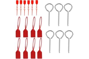 ThtRht 20 Set Fire Extinguisher Tamper Seals Pull Pins Latches Plastic Zip Ties Tite Security Tags Numbered Disposable Self-Locking Tie Replacement for Dry Extinguishers Emergency Kits Maintain