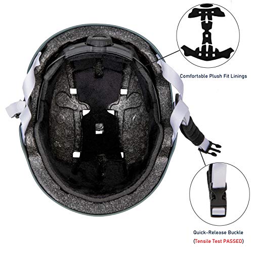 OnBros Scooter Helmet Skateboard Helmet Adult and Teenagers, Stylish Skate Helmet BMX Helmet Urban Bike Helmet Safe and… - Image 7