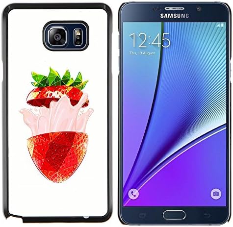 For Samsung Note 5 N9200 N920 - STRAWBERRY BURST FLAVOR SUMMER RED /Design Hard Plastic Protective Case Slim Fit Cover/ - Super Marley Shop -