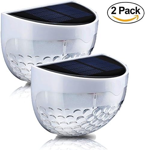 Werleo Solar Lights Garden Lights 6 Led Outdoor Fence Post Lights Semi Circle Waterproof Solar Powered Motion Sensor Night Lights Bright Security Lights for Gardens Stairways Patios Decks Walkway Path