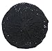 an Black Beanie Knit Hat Light Weight Beret Cap Fashion Accessory Spring