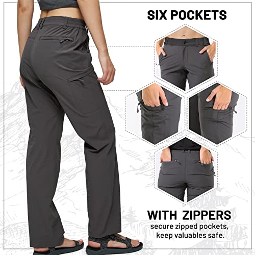 MIER Women's Quick Dry Cargo Pants Lightweight Tactical Hiking Pants