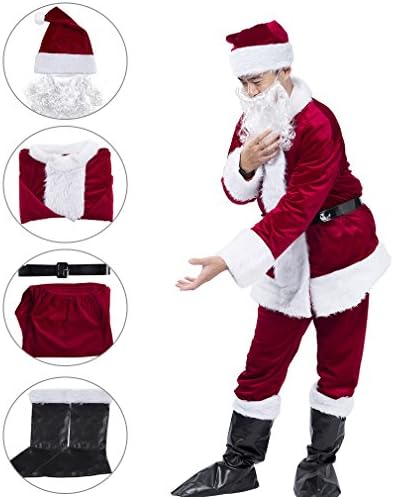 KAIYANG Men Santa Costume Santa Claus Costume For Adults Christmas Costume