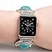 Solomo Compatible for Apple Watch Band 38MM 40MM, Fashion Iwatch Strap in Bohemian Ethnic Antique Style with Turquoise Handmade Elastic Stretch Women Girls Like for iWatch Series 4/3/2/1 (Turquoise)